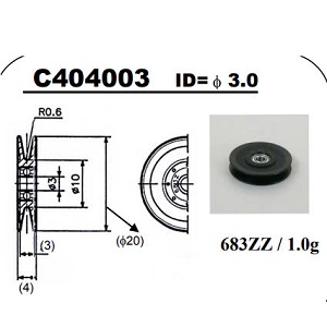 Con lăn vòng bi sứ bearing roller guide Yuasa No. C404003